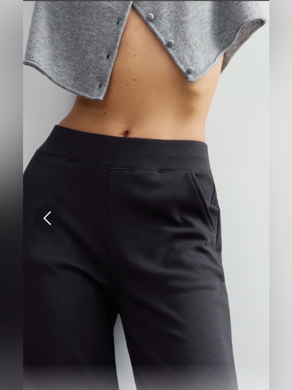 NEW AYR The High Hopes Pants Black Pima Cotton Modal Wide Leg Size L - NEW - Picture 2 of 16